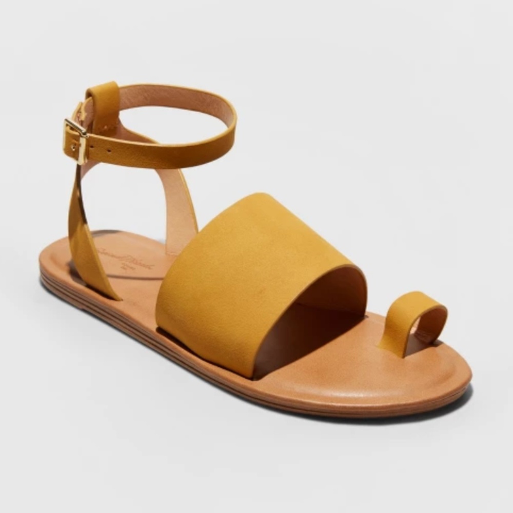 Universal Thread Yellow Kenya Ankle Strap Sandals